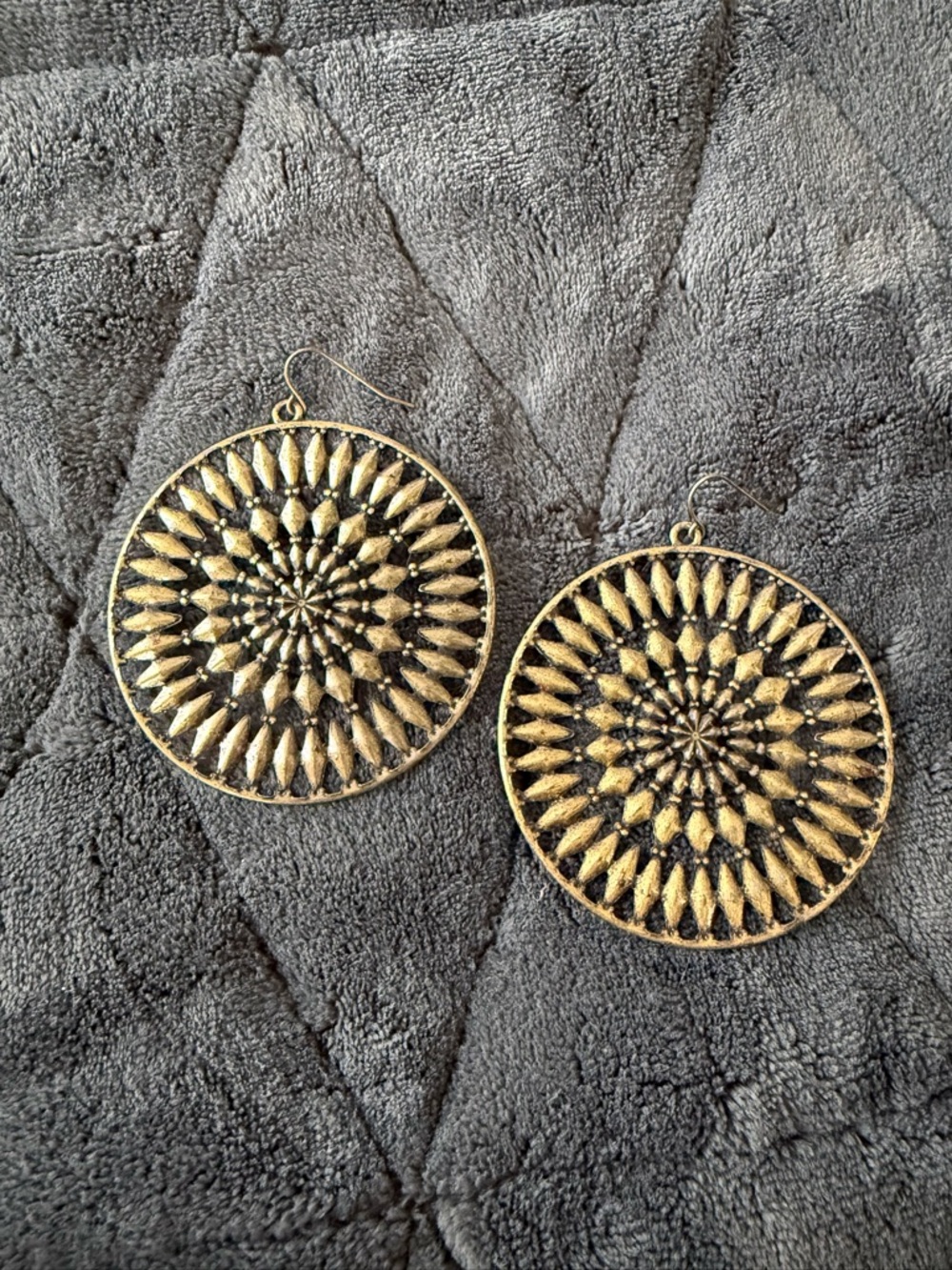 Claire's Bronze Mandala Hoop Earrings